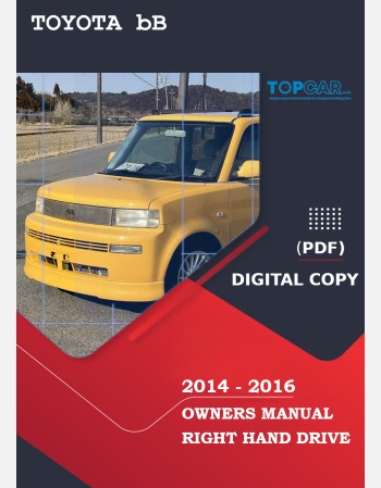 toyota bb 2014 2015 2016 owners manual in english